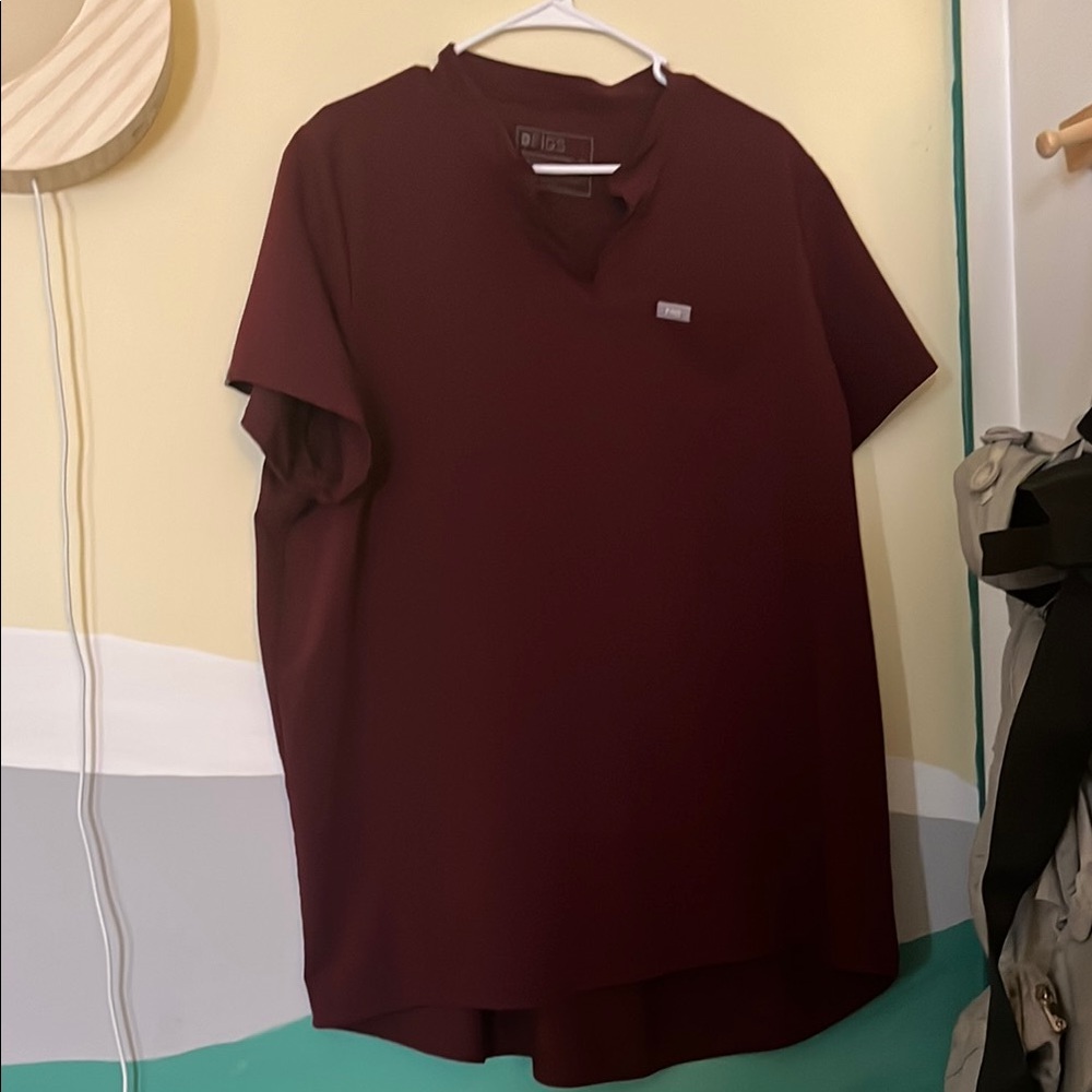 FIGS Burgundy Technical Collection Top